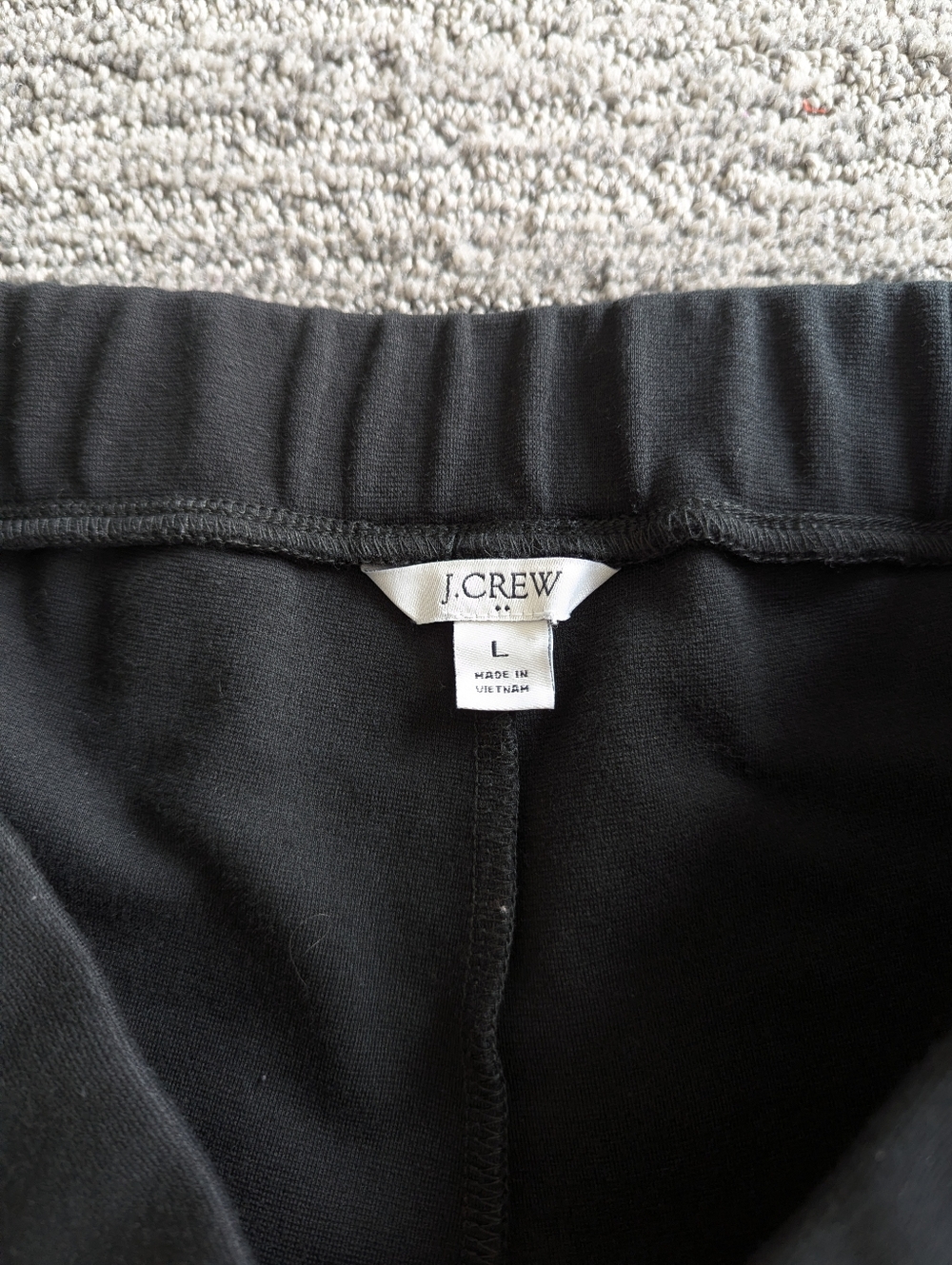 J. Crew Pintuck Sweatpants Black Pull On Pants Pockets - Picture 3 of 10